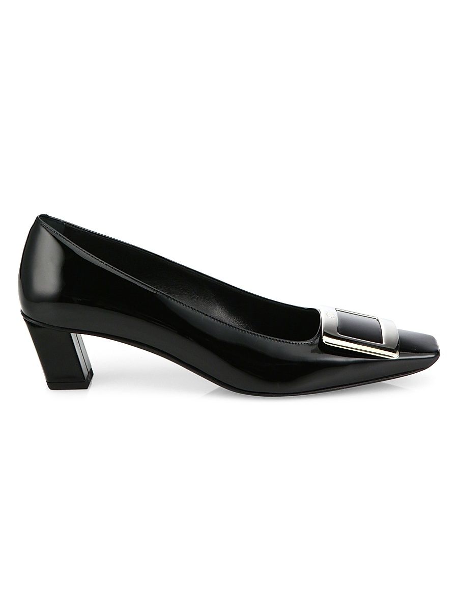 Women's 45MM Patent Leather Pumps - Black - Size 12