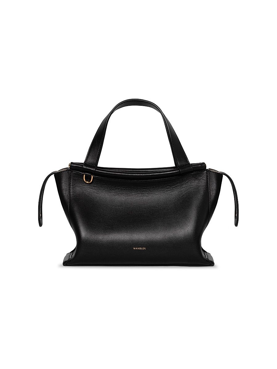 Women's Ida Leather Top Handle Bag - Black