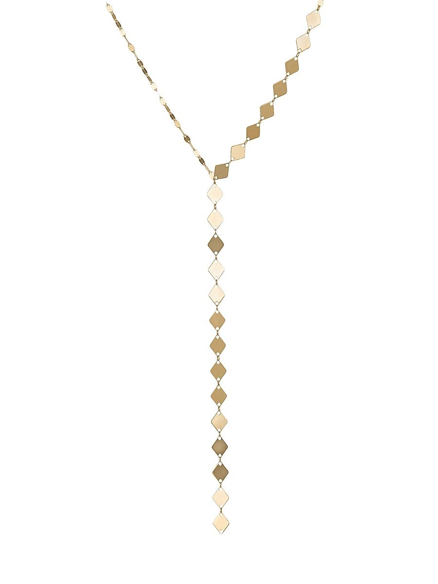 Women's Laser Kite & Blake Chain 14K Yellow Gold Lariat Necklace - Yellow Gold