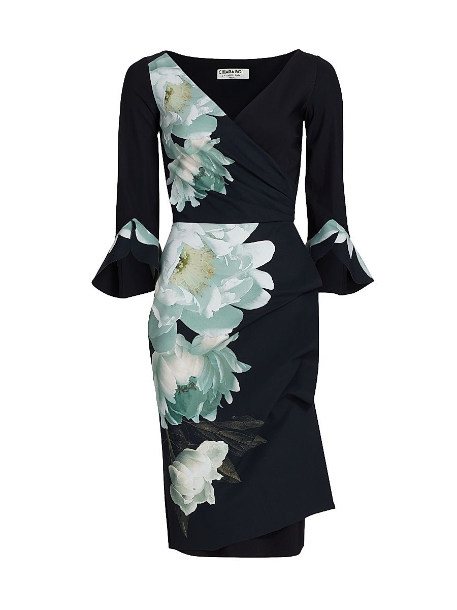 Women's Triana Floral Wrap Knee-Length Dress - Cher White - Size 10