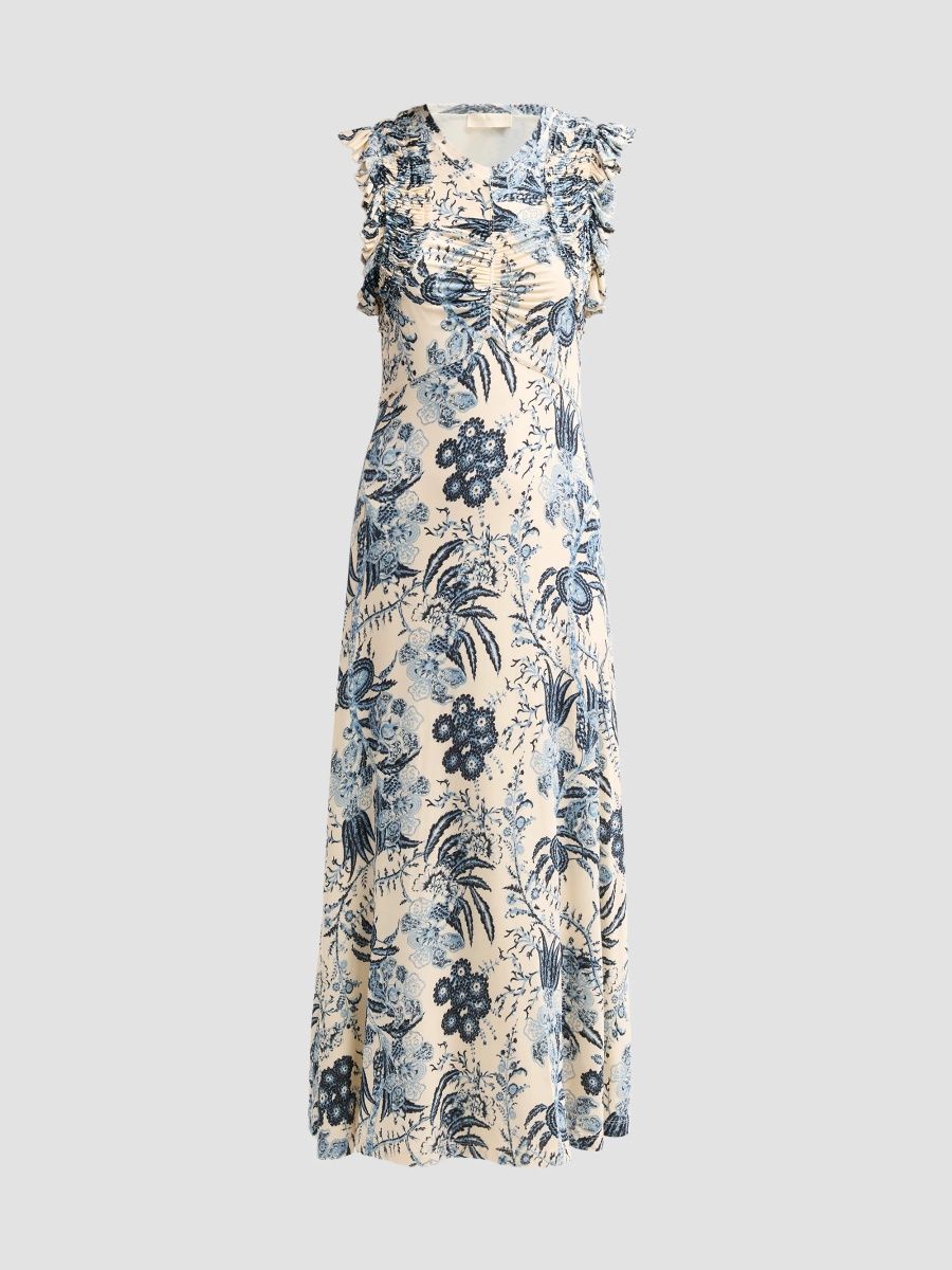 Ulla Johnson Women's Valentine Floral Flutter-Sleeve Midi Dress - Bali - Size XL