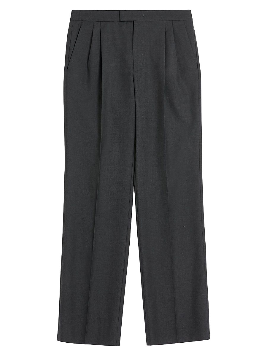 Men's Wool Gabardine Pants - Anthracite - Size 34