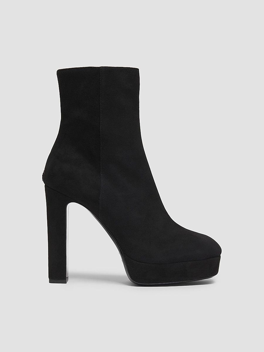 Jimmy Choo Women's Marene 120MM Suede Platform Ankle Boots - Black - Size 8