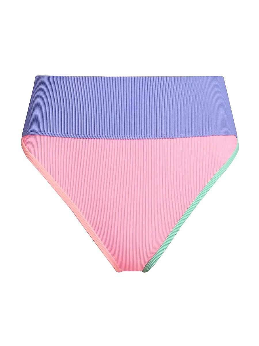 Women's Emmy Colorblocked Bikini Bottom - Sherbert Shores - Size XS