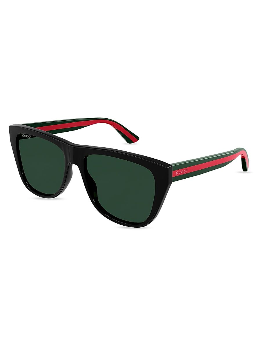 Men's Web 57MM Sunglasses - Black Grey