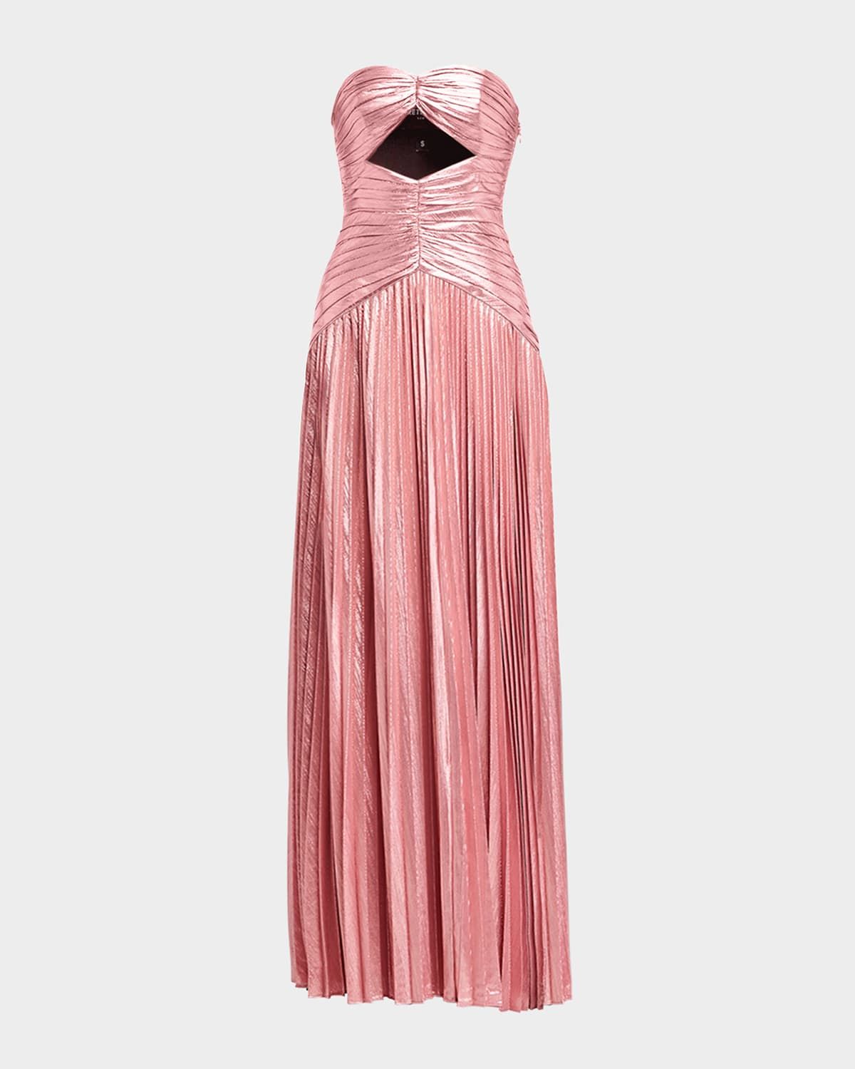 Mallory Strapless Metallic Maxi Dress