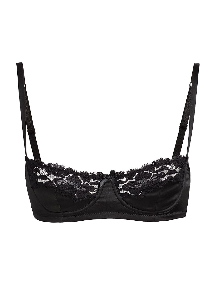 Women's Semi-Padded Balconette Bra - Black - Size XL