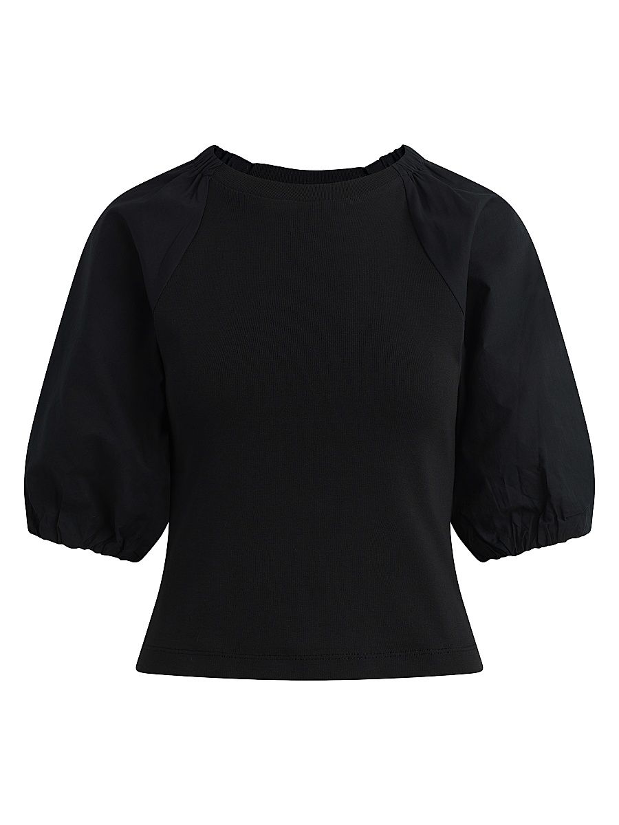 Women's Lila Cotton Top - Black - Size XS