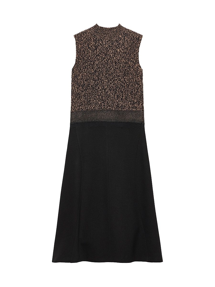 Women's Shetland Wool and Cashmere Dress - Black - Size 6