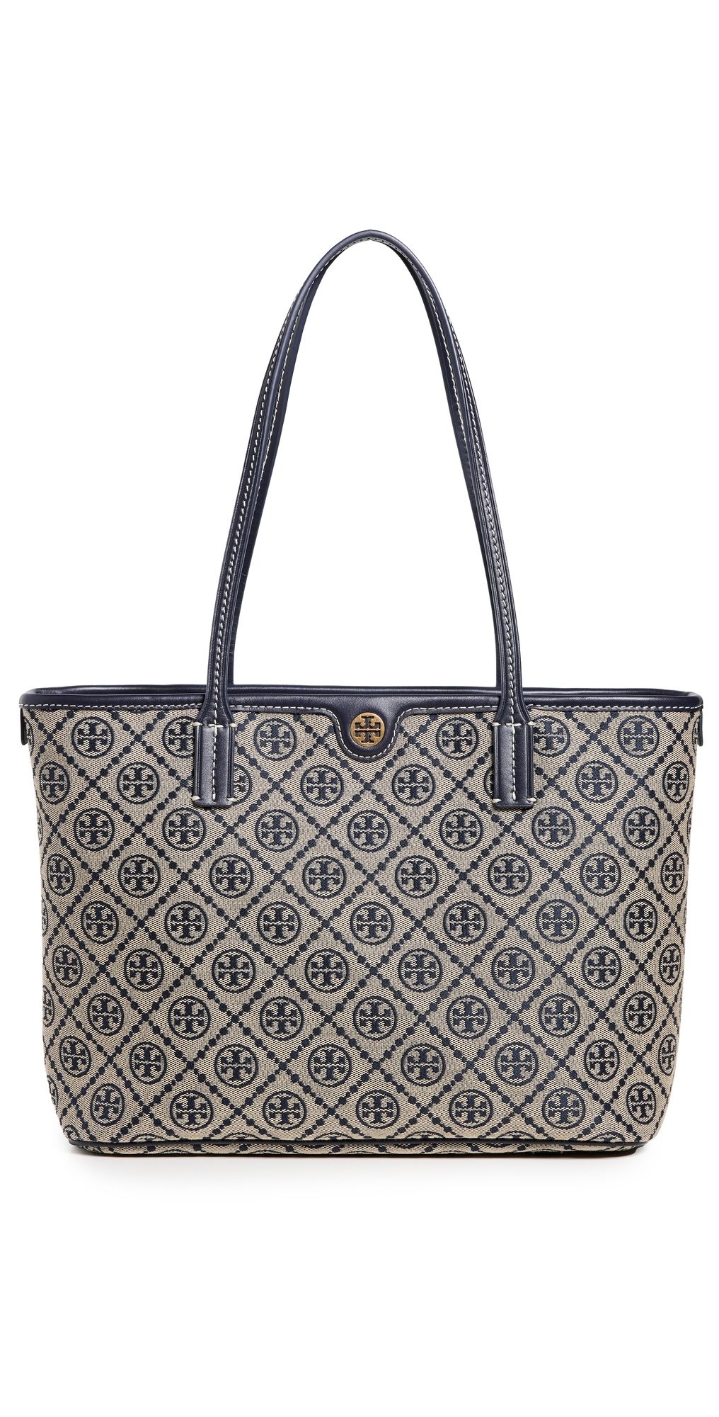 Tory Burch T Monogram Small Zip Tote Tory Navy One Size