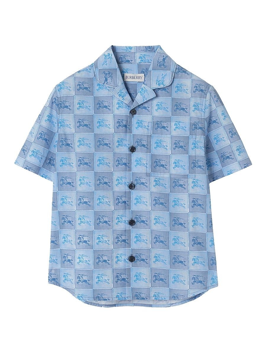 Little Boy's & Boy's EKD Check Short-Sleeve Shirt - Cornflower - Size 8