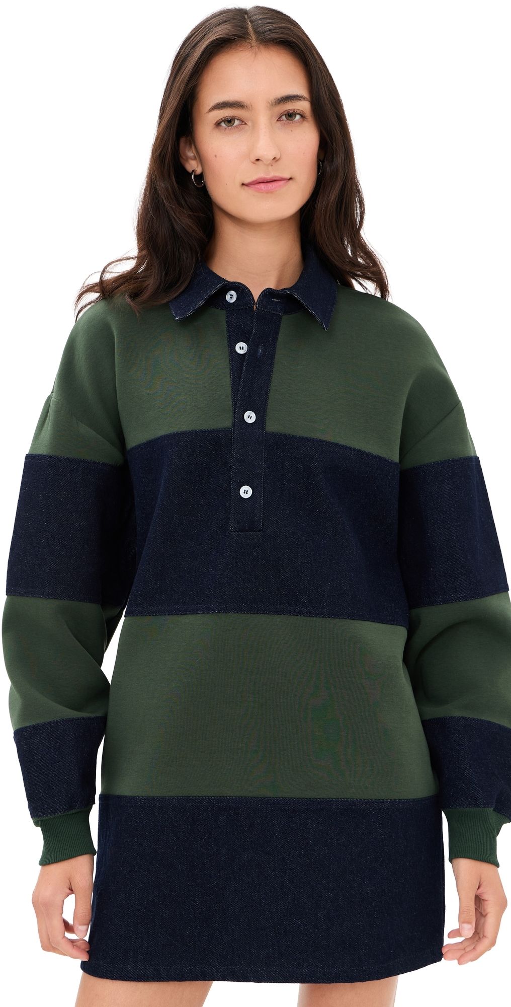 SEROYA Elaria Tunic Dress Evergreen/Atlantic XS