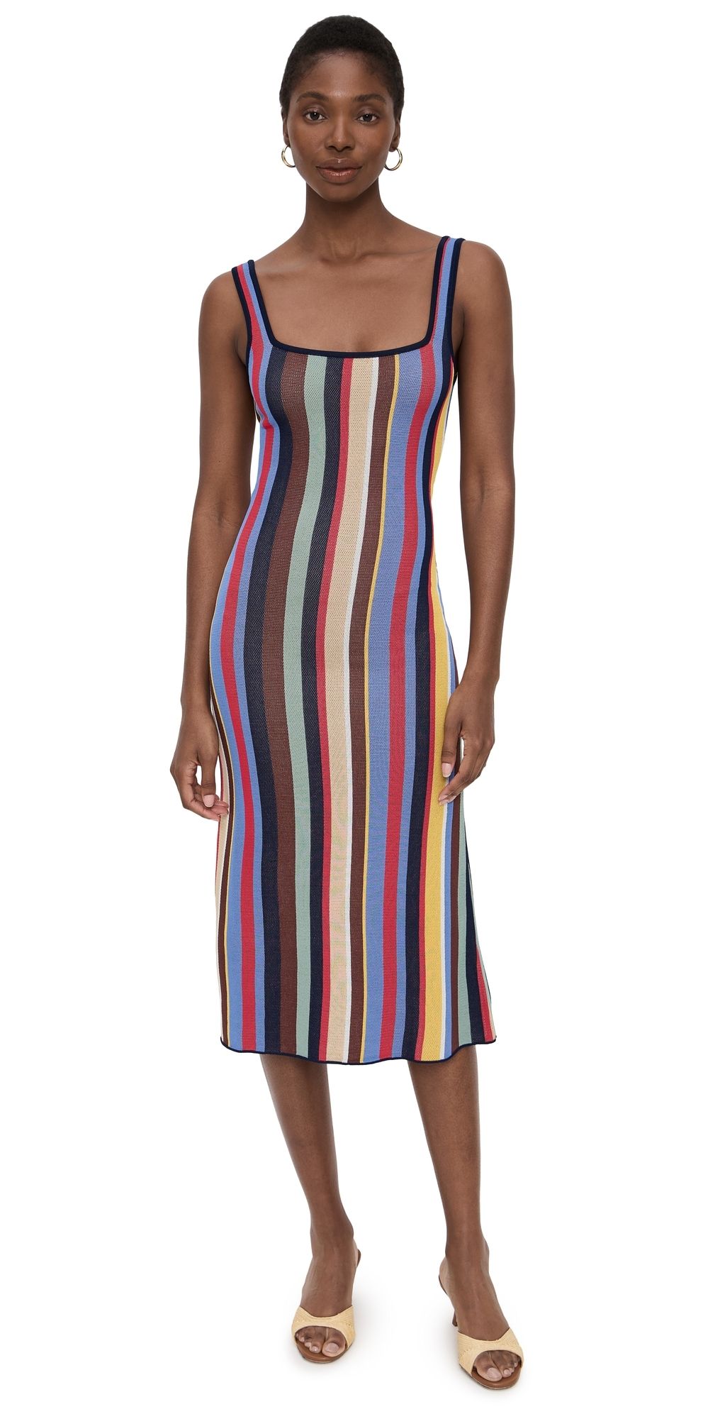 STAUD Katie Dress Market Stripe XL