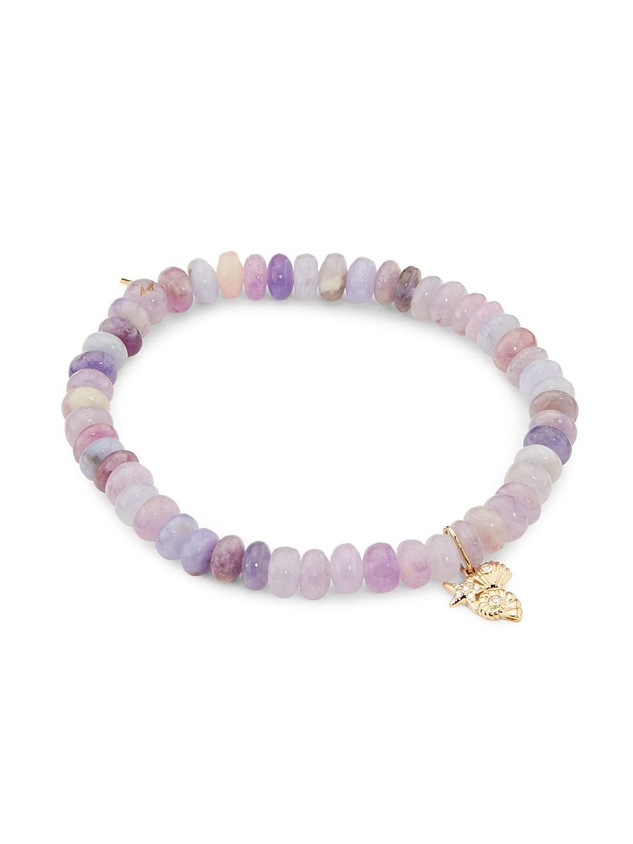 Women's Under The Sea 14K Yellow Gold, Hackmenite & 0.03 TCW Diamond Bracelet - Heckmenite