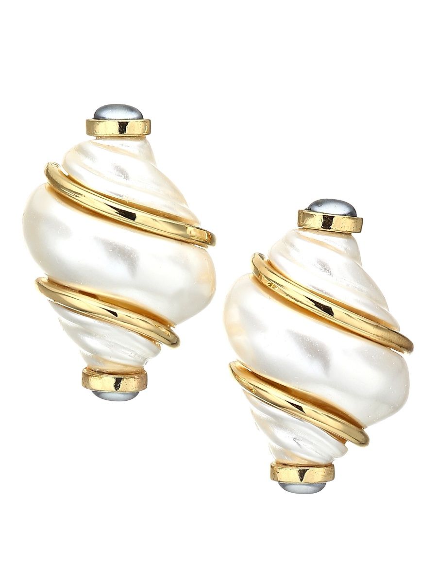 Women's Shell Clip-On Earrings