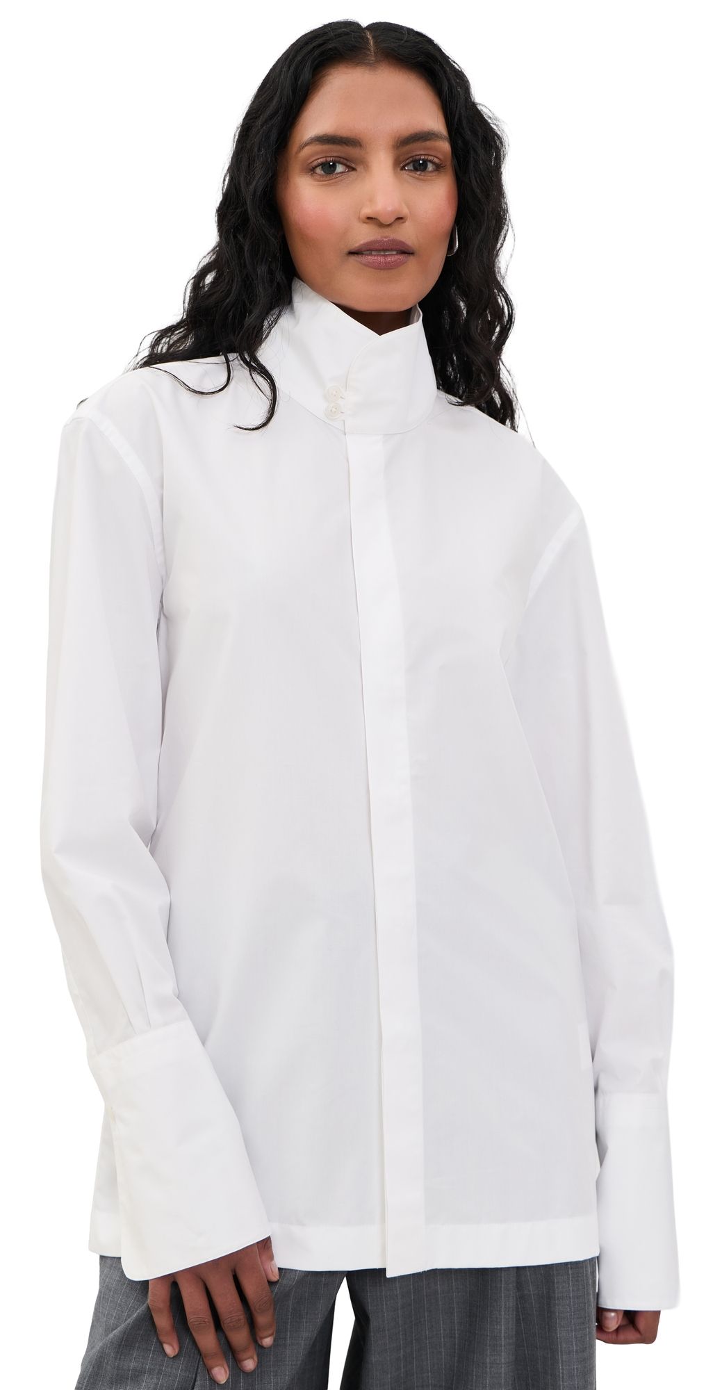 The Latest Edith Popeline Blouse White XS