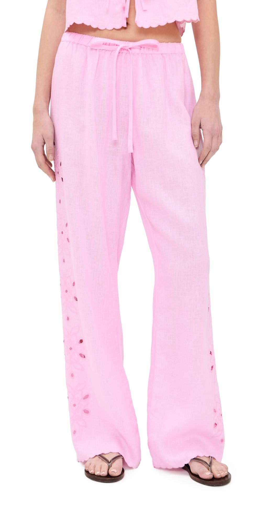 RAILS Mirina Linen Pants Cherry Blossom Eyelet XXL