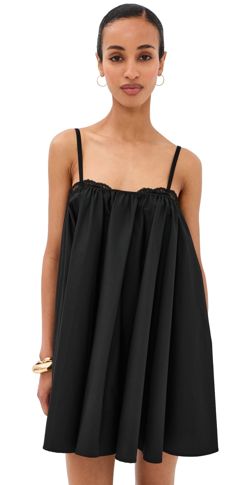 STAUD Cecily Mini Dress Black S