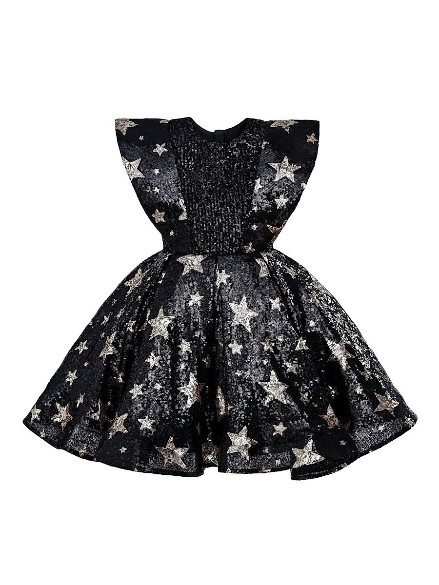 Little Girl's & Girl's Starlit Rivoir Dress - Black - Size 11