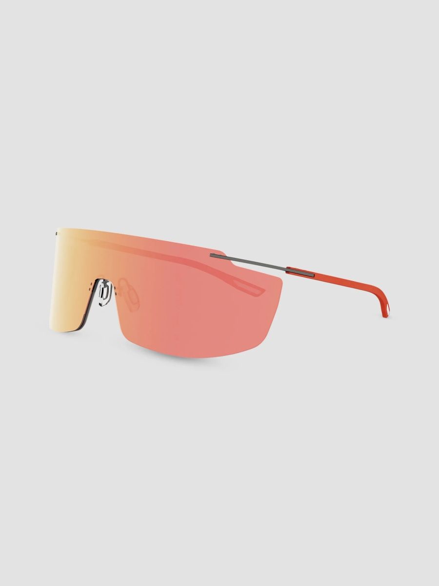 TAG Heuer Men's Flex Rubber Shield Sunglasses - Black Red