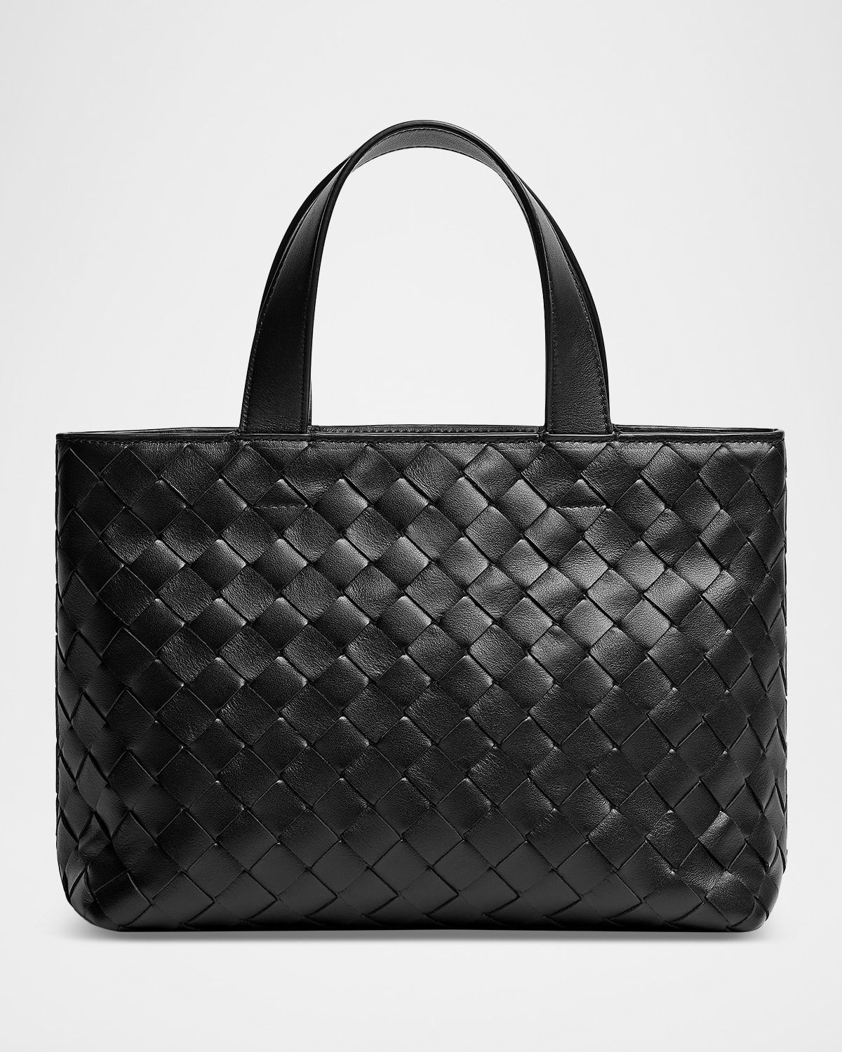Men & apos;s Mini Intrecciato Leather Zipped Tote Bag