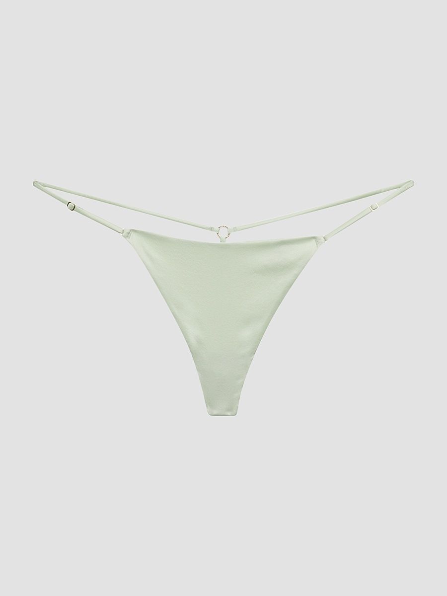 Women's Tous Les Jours Silk G-String - Menthe - Size XL