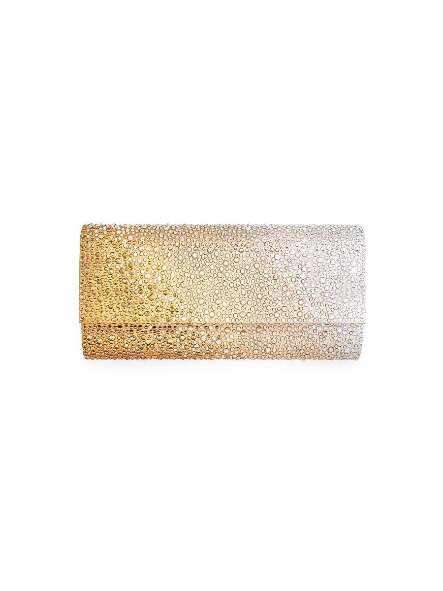 Women's Perry Crystal-Embellished Ombré Clutch - Golden Silver