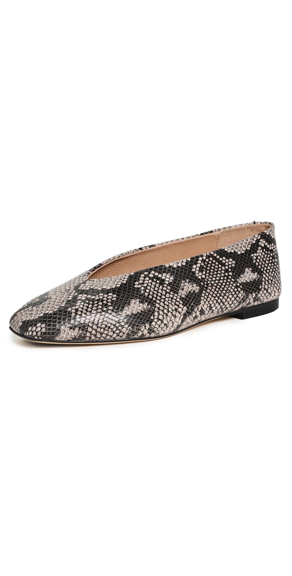 Tony Bianco Brash Flats Ecru Snake 7.5