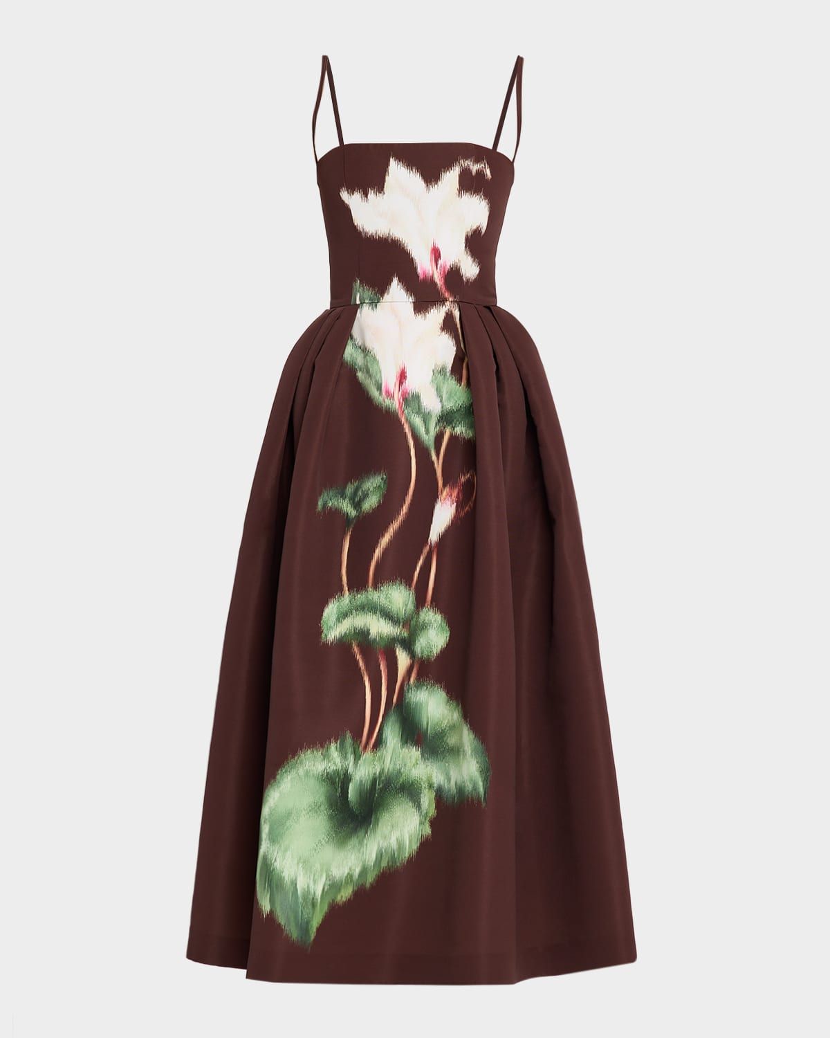 Chine Cyclamen Faille Midi Cocktail Dress