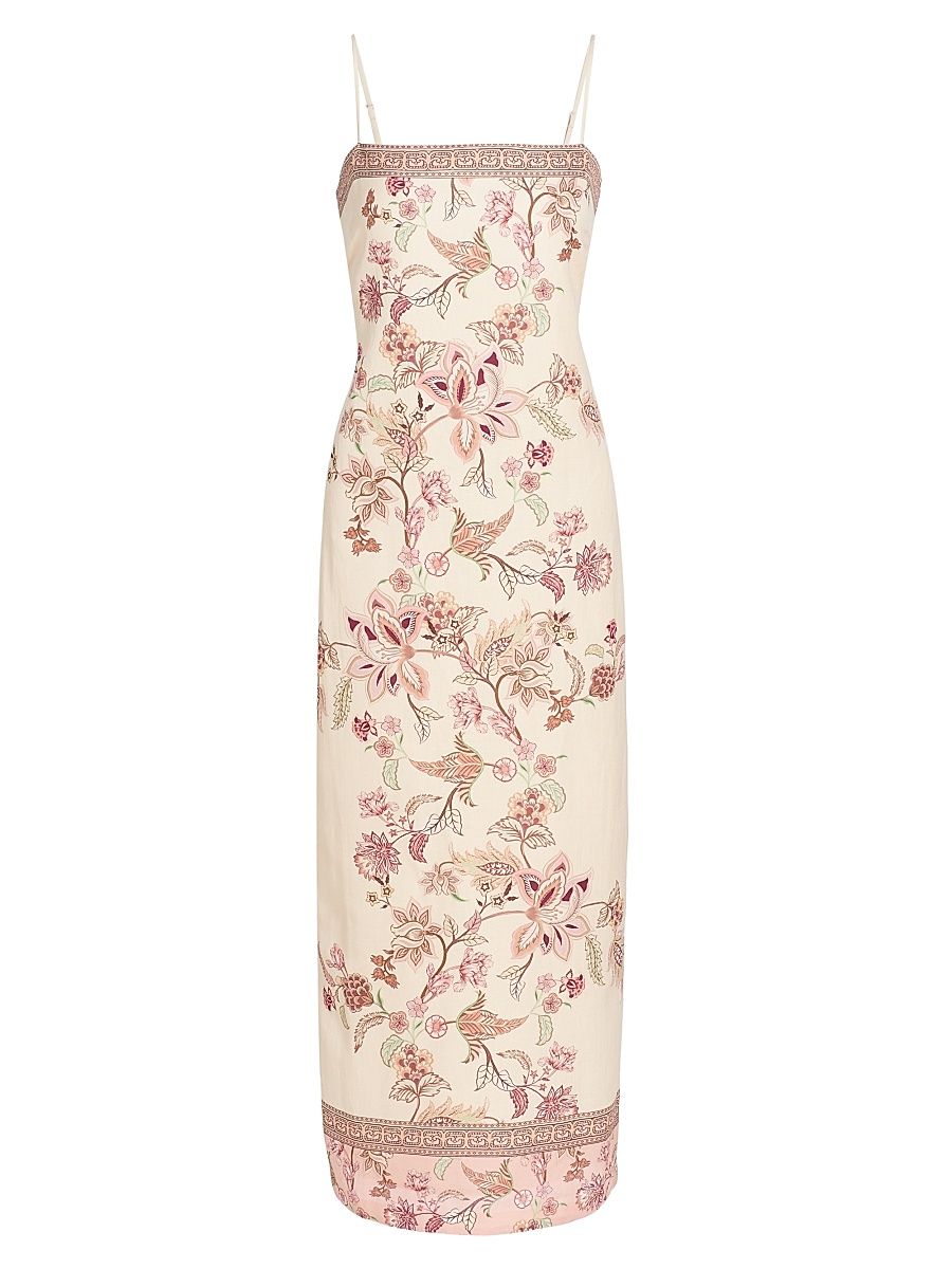 Women's Floral Sheath Midi-Dress - Size XL