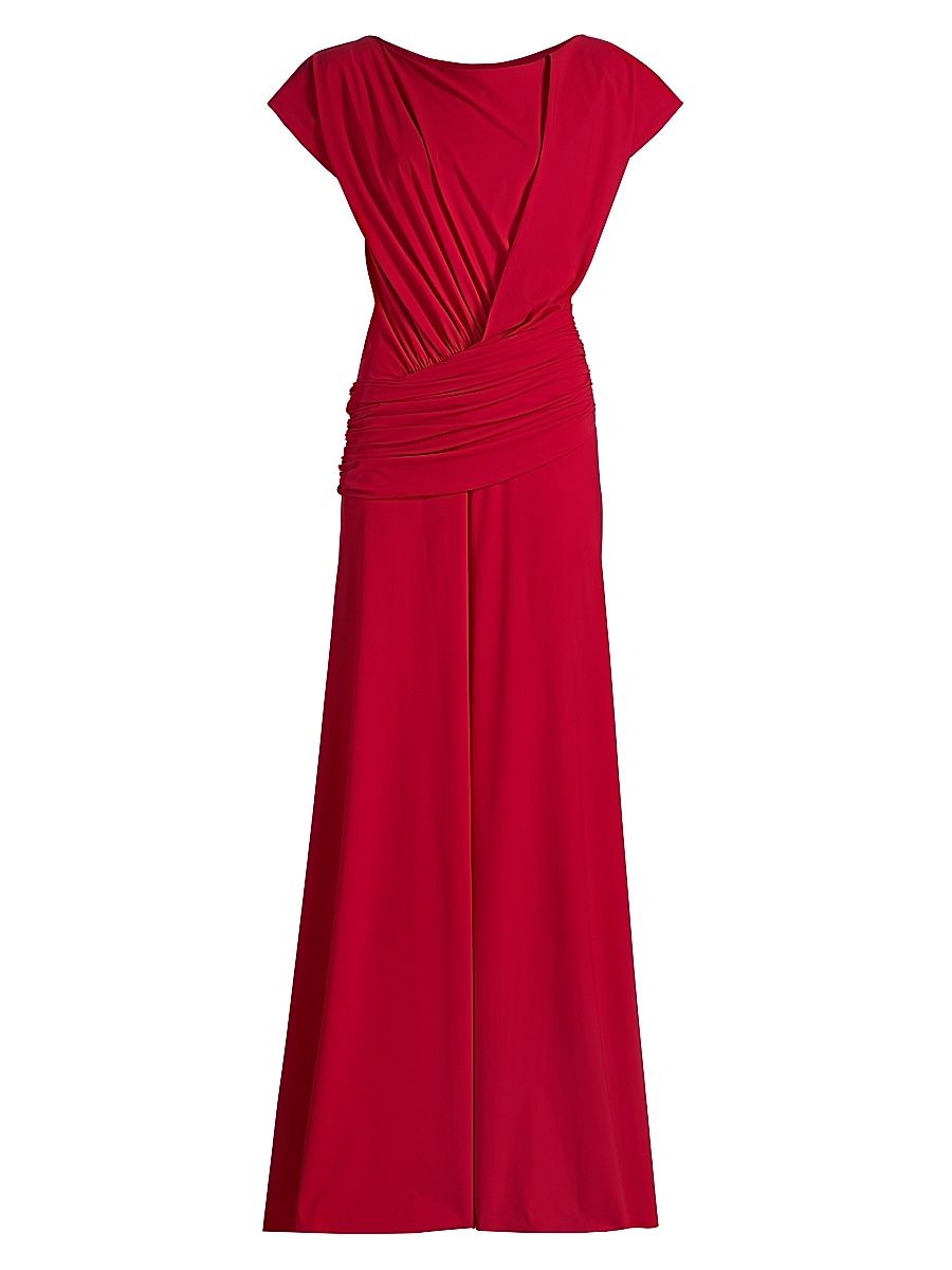 Women's Nusia Draped Gown - Ruby - Size 8