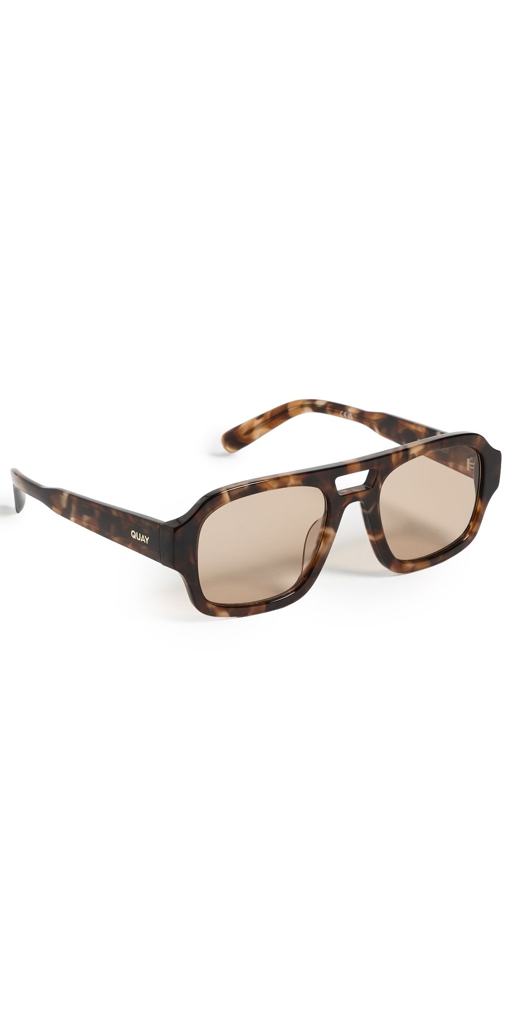 Quay Why Not Sunglasses Amber Tort/Tan One Size