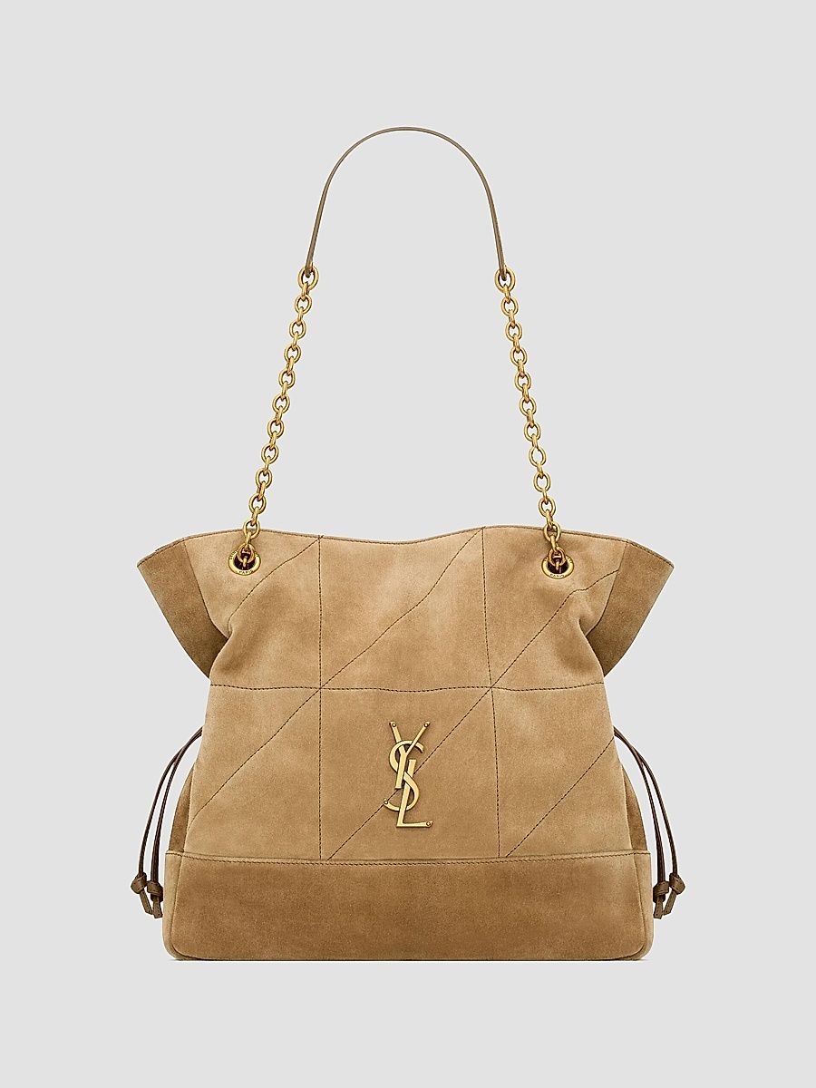Saint Laurent Women's Small Jamie Shopping Bag in Suede - Golden Leaf