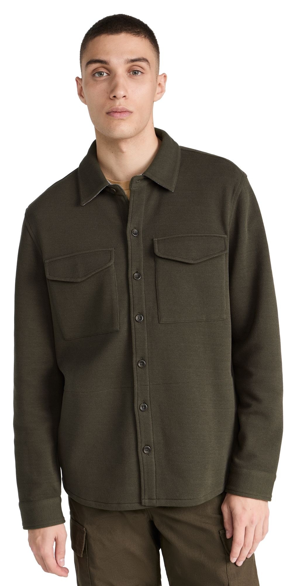 Vince Shirt Jacket Frog/H Grey M