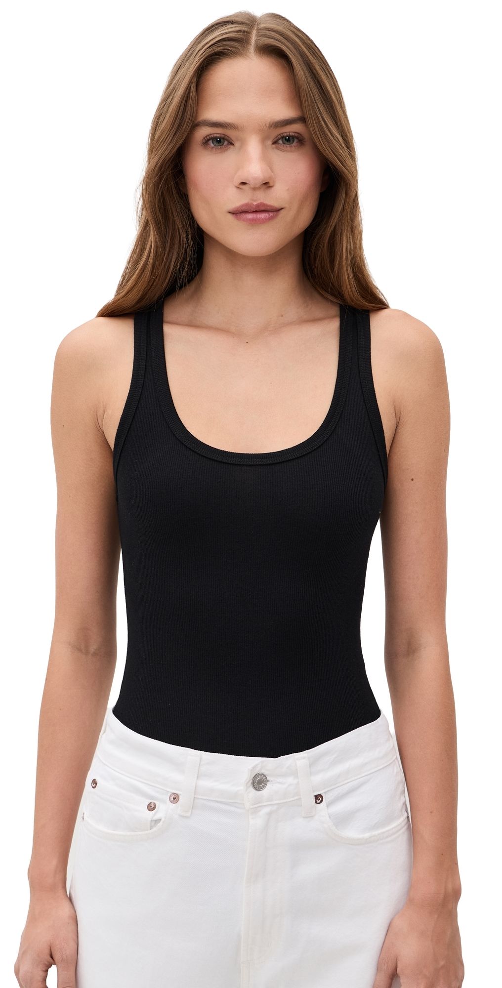 AGOLDE Maria Thong Bodysuit Black S