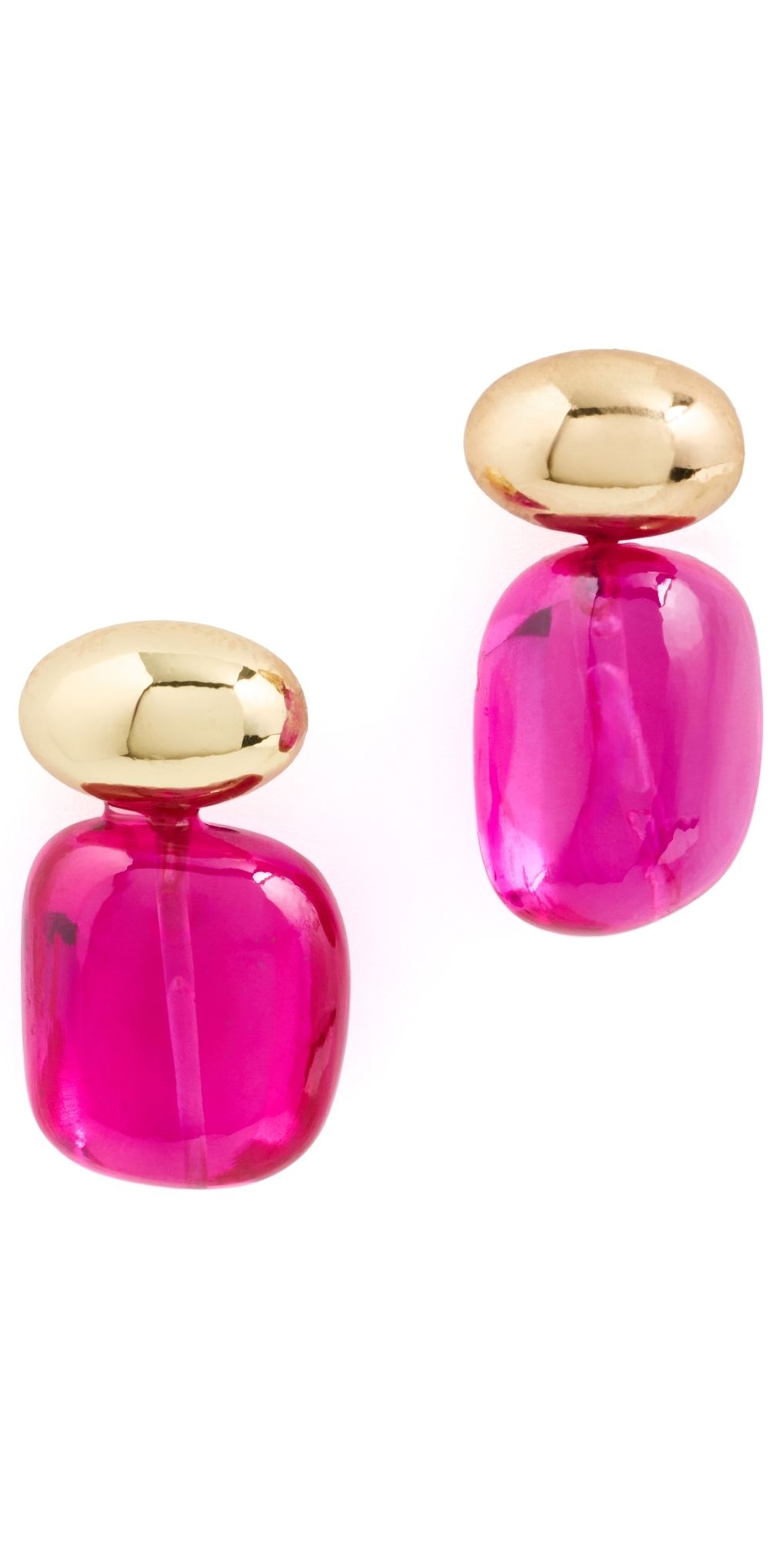 SHASHI Alice Cerise Earrings Gold/Cerise One Size