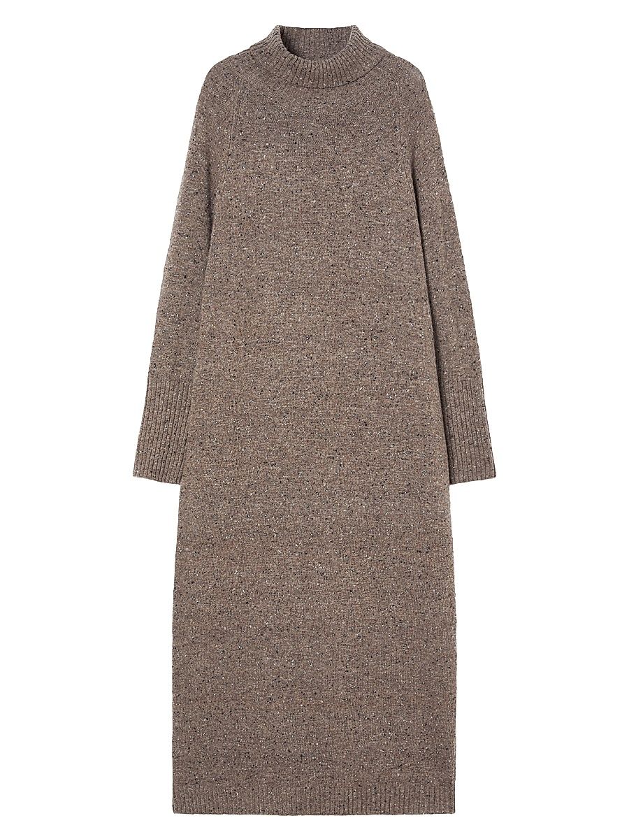 Women's Rhinestone Adorned Knit Dress - Turtledove - Size Large