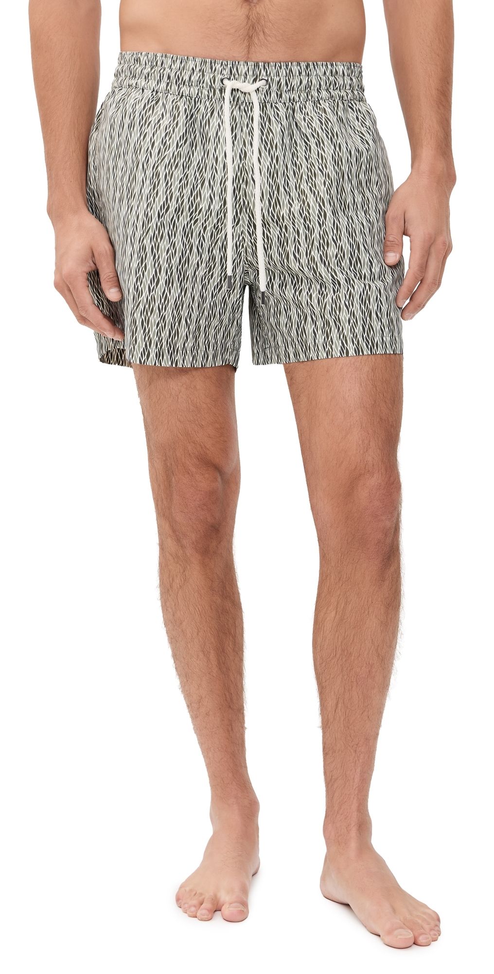 Frescobol Carioca Rio Prado Print Swim Shorts Ash Green XXL