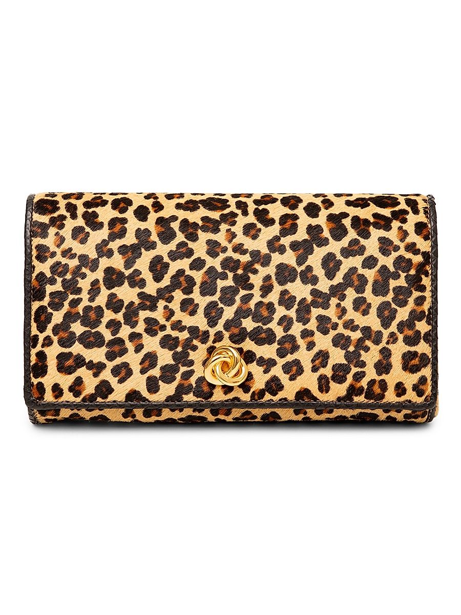 Women's Olivia Leopard-Print Calf Hair Clutch - Leopard