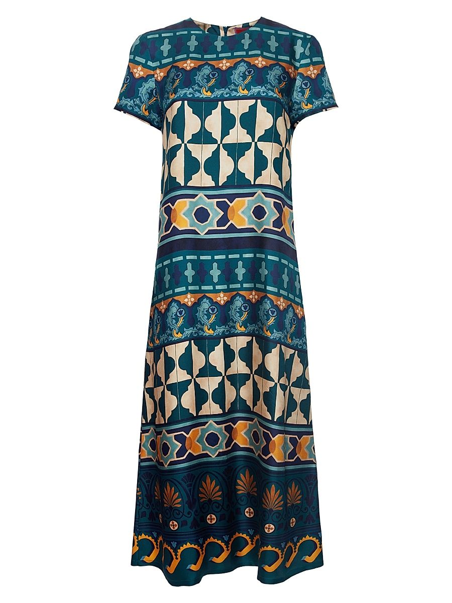 Women's Swing Dress - Casareale Placee Emerald - Size XS