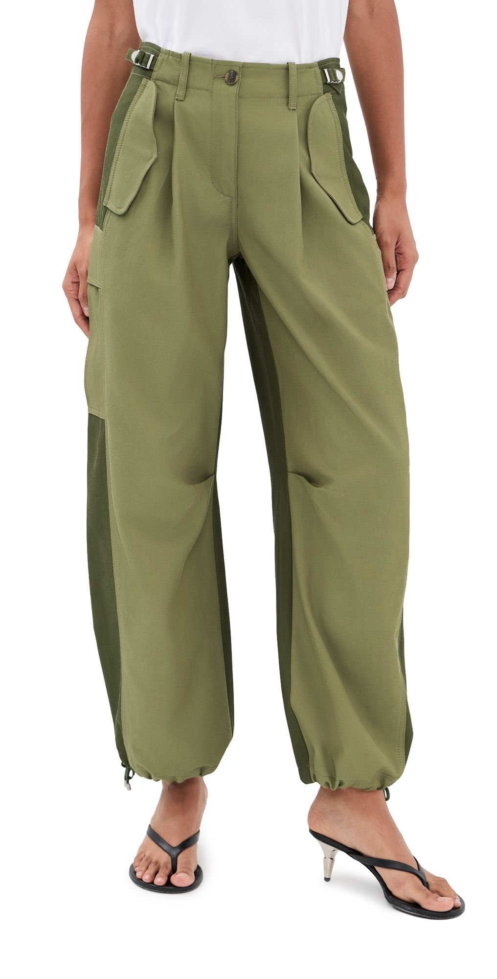 3.1 Phillip Lim Curved Cargo Utility Pants Olive/Pine 8