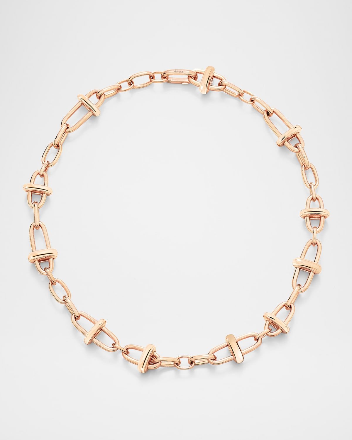 Iconica 18K Rose Gold Banded Chain Necklace