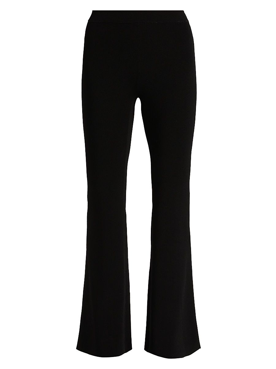 Women's Bell-Bottom Leggings - Black - Size XL