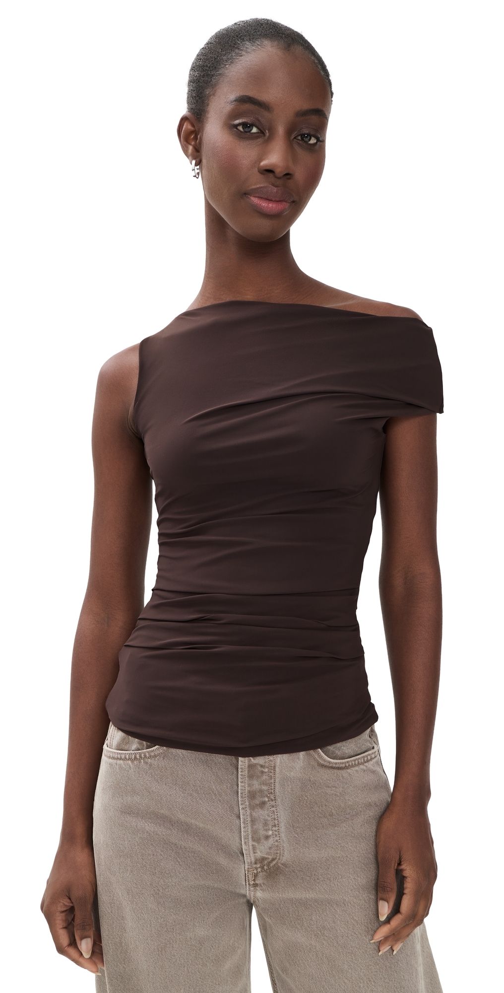 AGOLDE Carlin Top Chocolate M