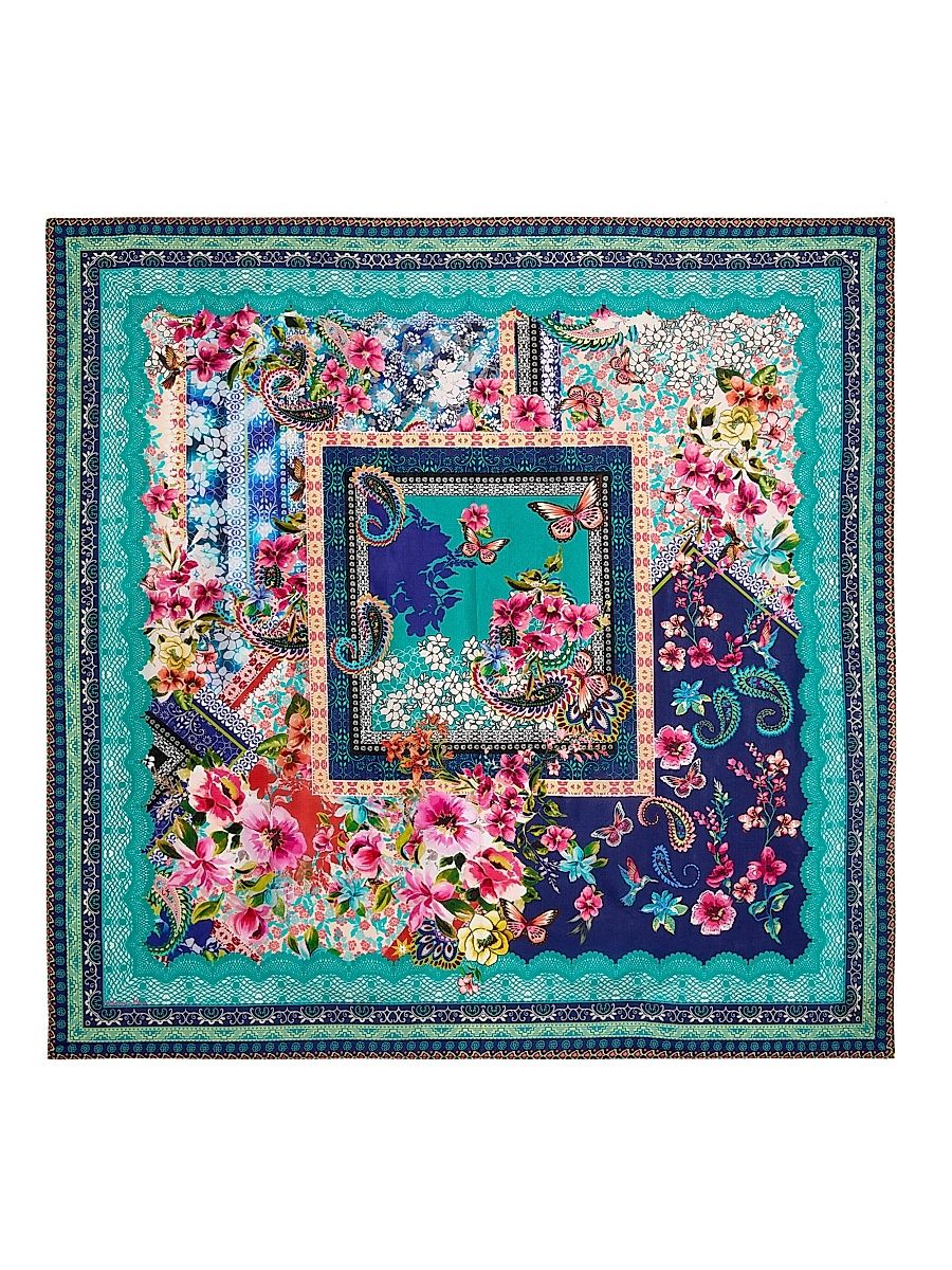 Women's Floral Print Silk Scarf - Romana Scarf
