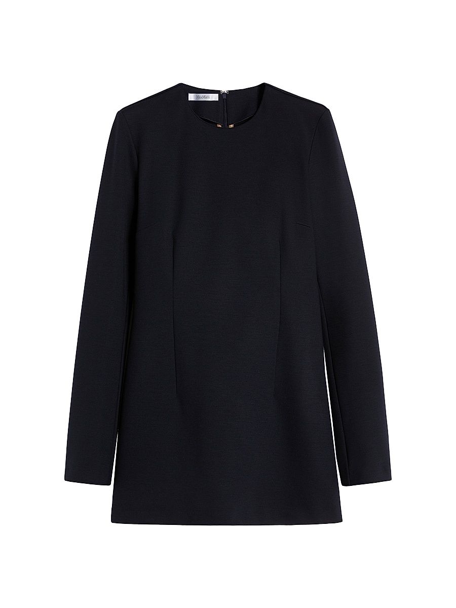 Women's Gabardine and Jersey Dress - Ultramarine - Size XL