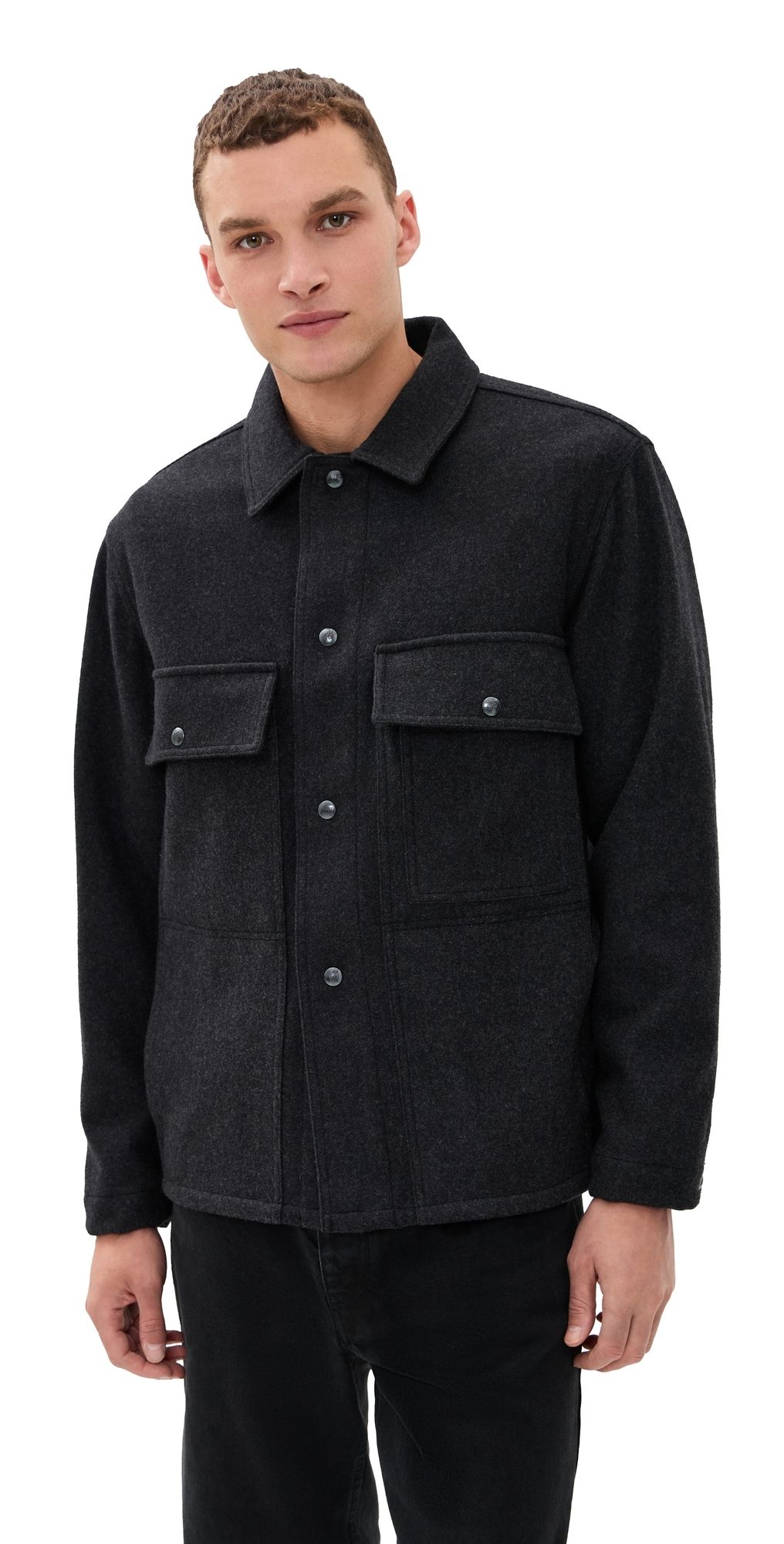 Knickerbocker Mott Wool Cashmere Jacket Charcoal XL