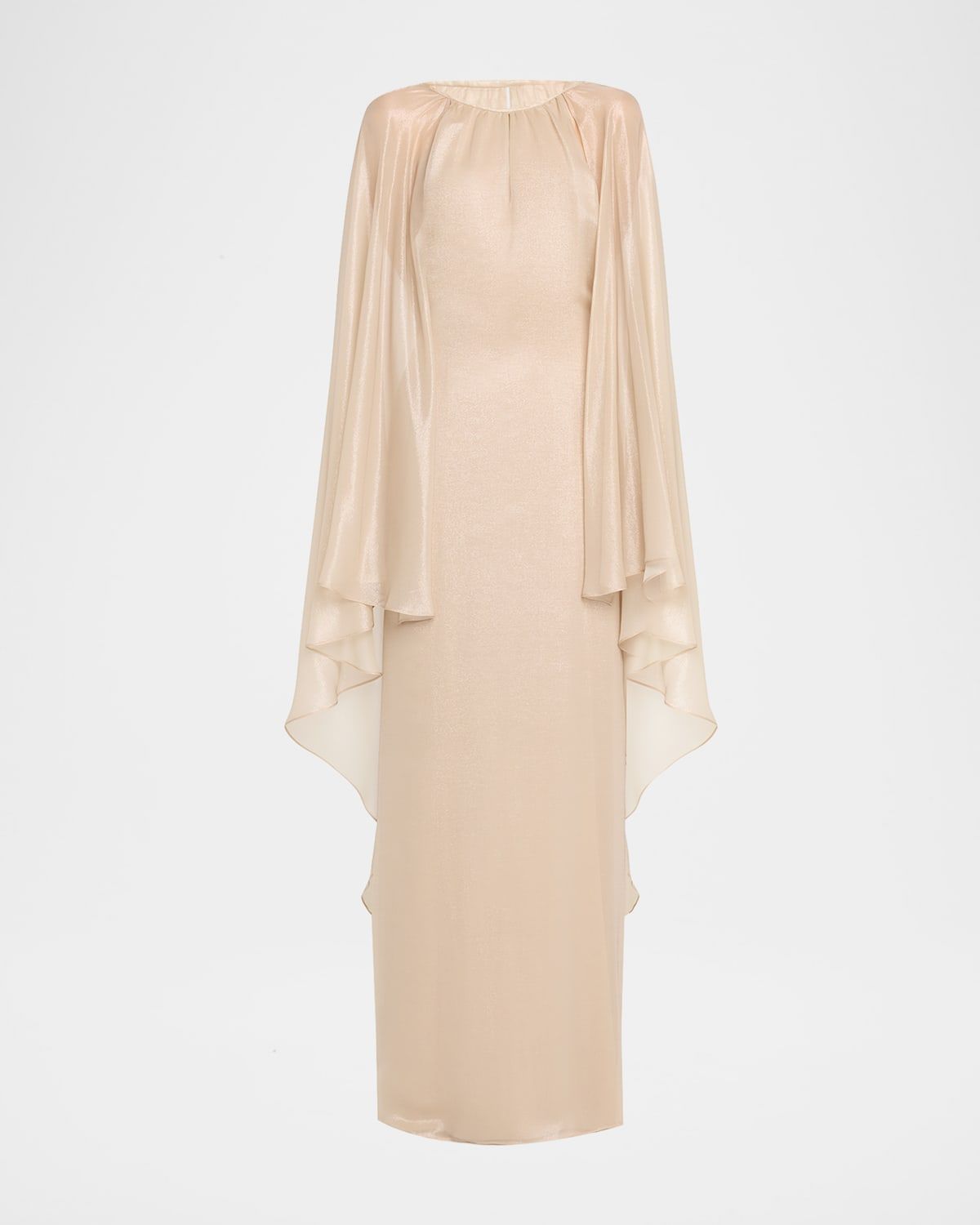 Wet Look Flowy Caftan Gown