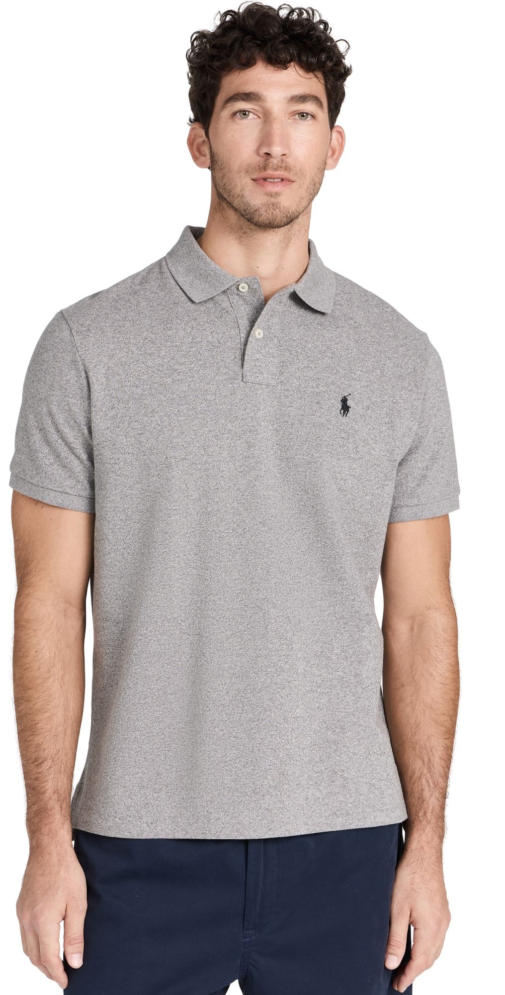 Polo Ralph Lauren Custom Slim Fit Iconic Mesh Polo Canterbury Heather XL