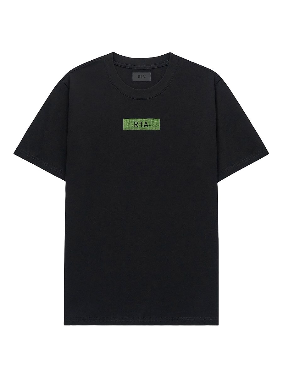 Men's Liam Logo Cotton T-Shirt - Black Binary Logo - Size XXL